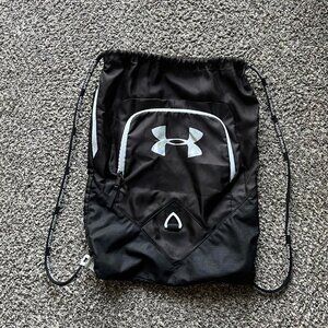 Black Under Armour Drawstring Gym Bag